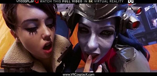  VRCosplayX XXX Overwatch Hard Threesome Fucking